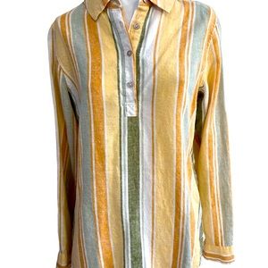 Croft & Barrow Tunic Long Sleeves High Low Blouse Size Small